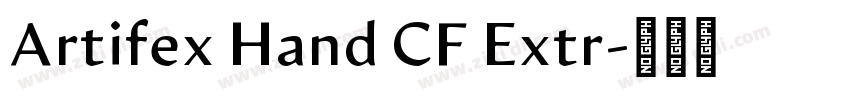 Artifex Hand CF Extr字体转换